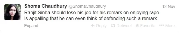 Shoma chaudhury tweet