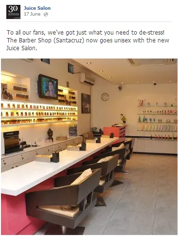 juice salon facebook post