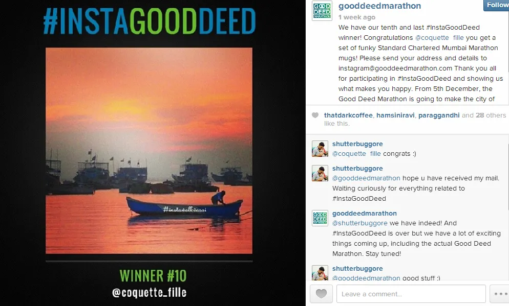 Instagram #Instagooddeed