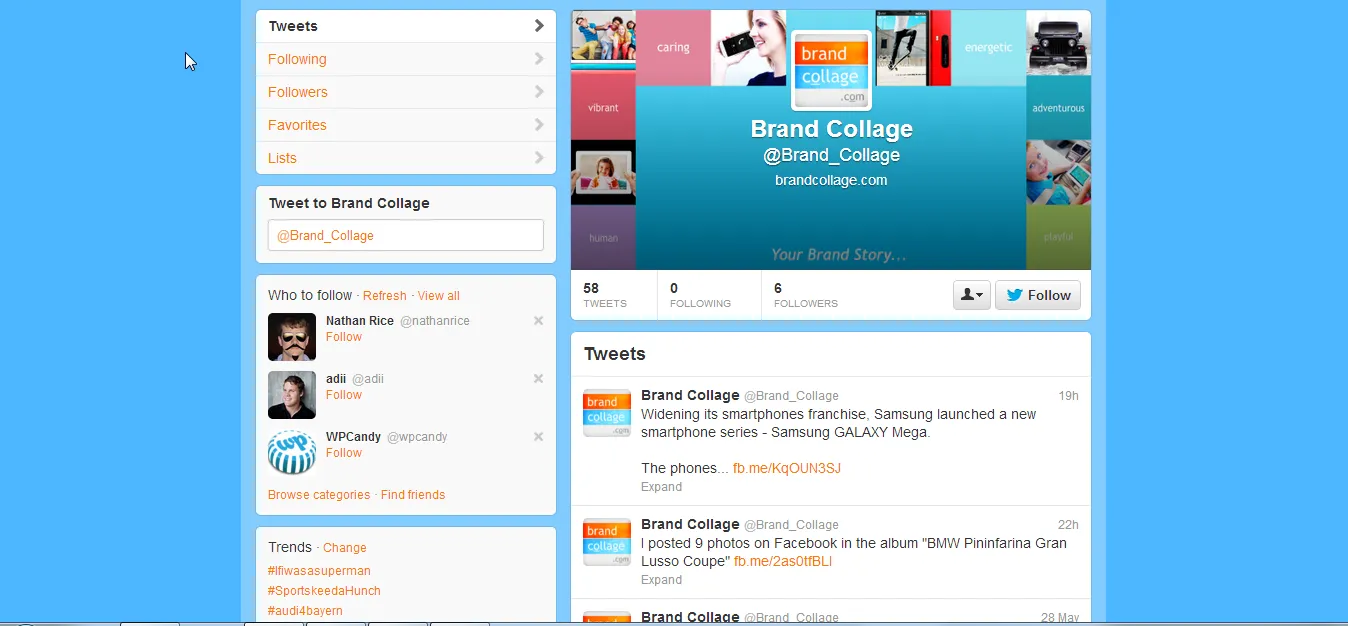 Brand Collage twitter headers 