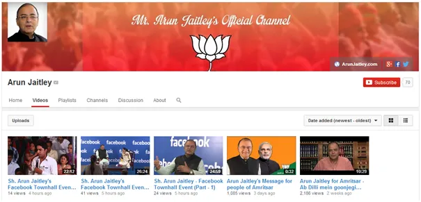 Youtube Arun Jaitley