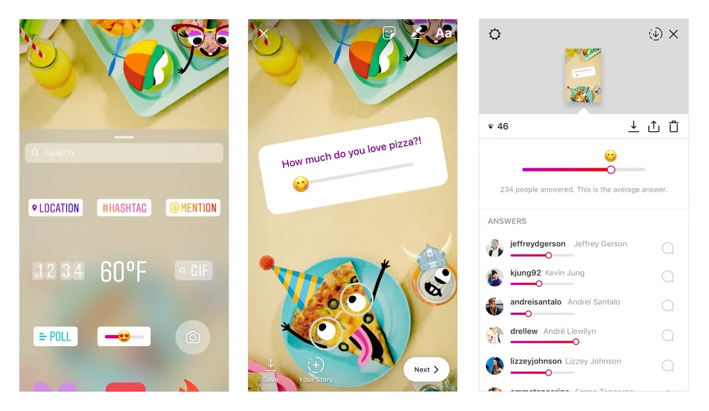 Instagram Stories Emoji Slider