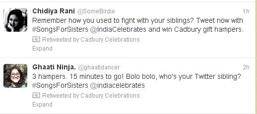 cadbury celebrations songs for sisters tweets1