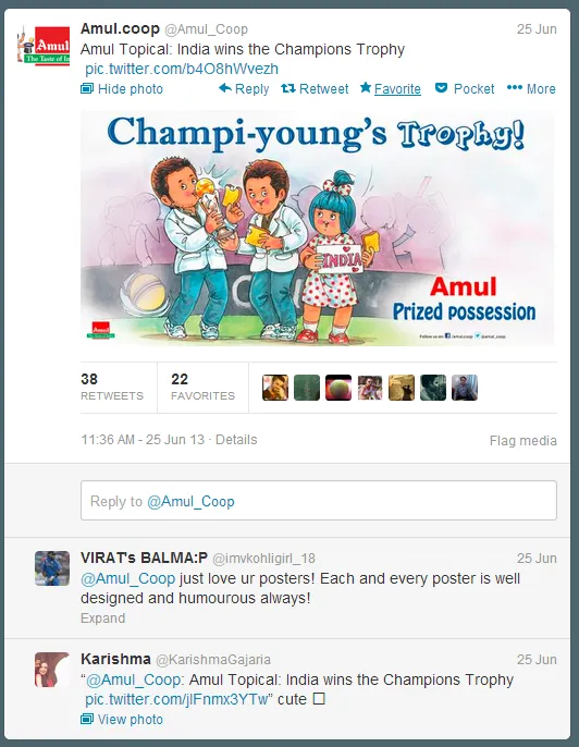 Amul Twitter conversation