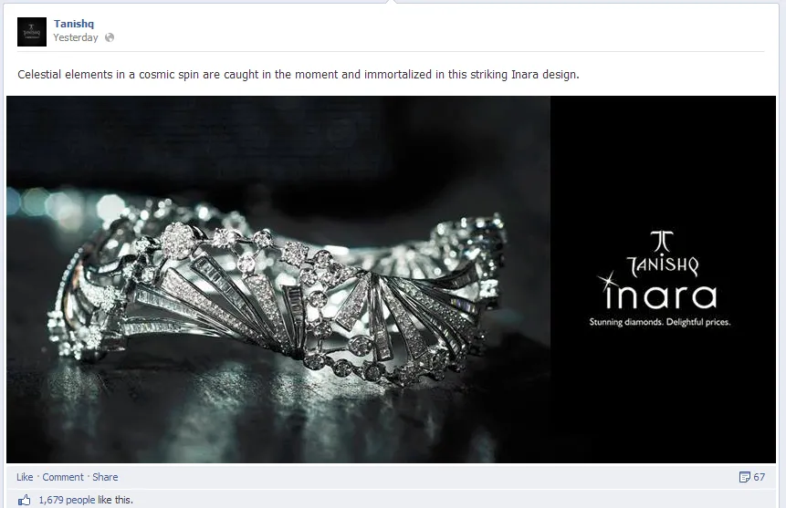 Tanishq Facebook post