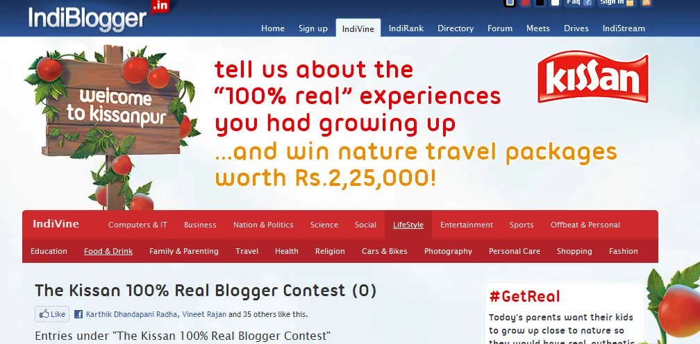 Indiblogger Kissanl Blogger Campaign