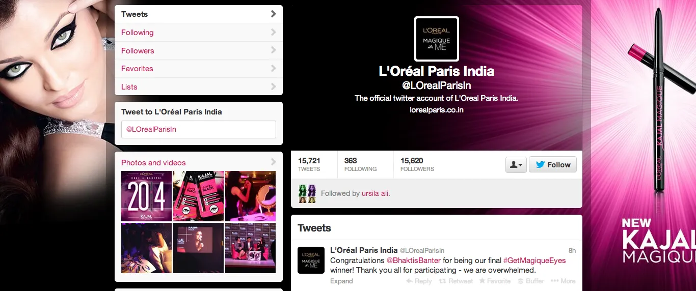 Indian Personal care brands on Social Media strategy loreal Paris