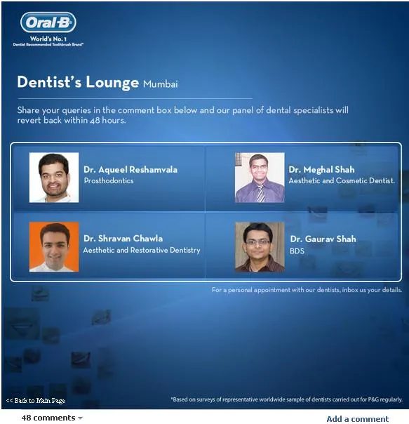 oral-b dentist's lounge