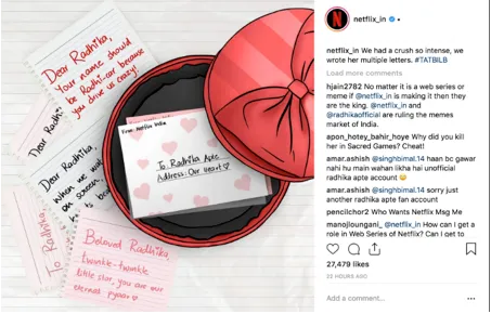 Netflix love letters