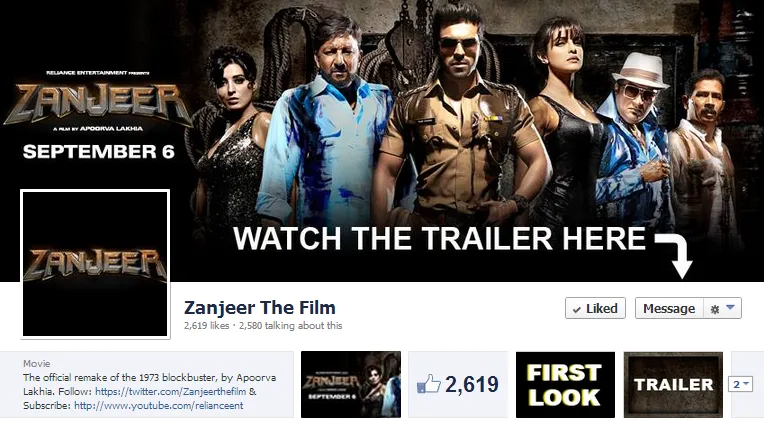 Zanjeer The Film Facebook Fan Page