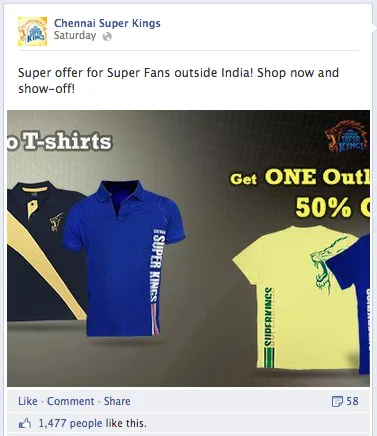 Merchandise sale CSK