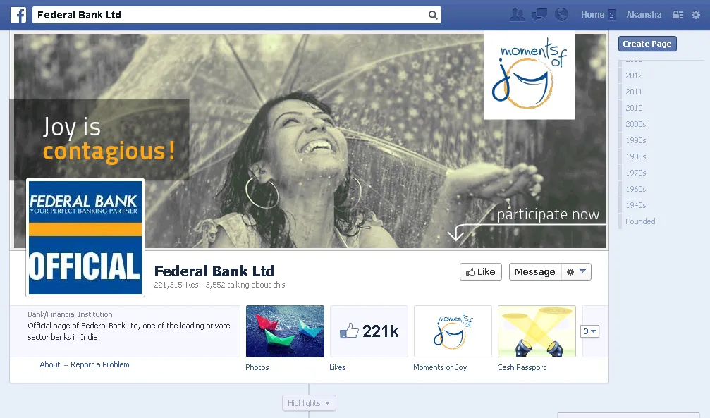 Federal Bank Ltd Facebook Cover Photo