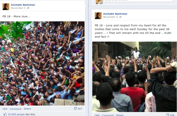 Amitabh Bachchan Facebook Updates