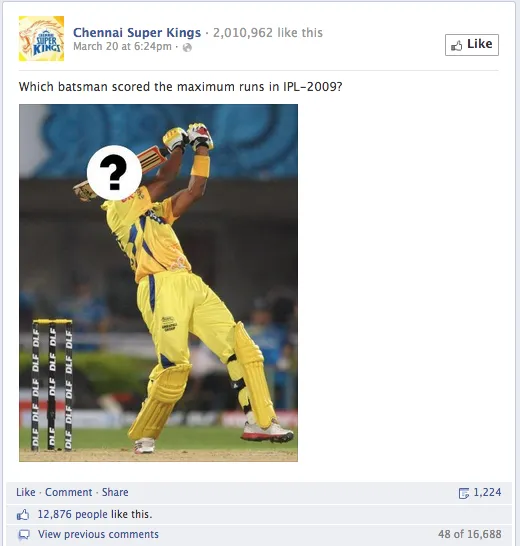 Quiz Facebook CSK