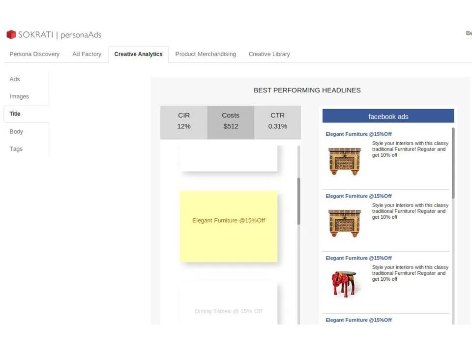 Analytics Tool Sokrati PersonaAds