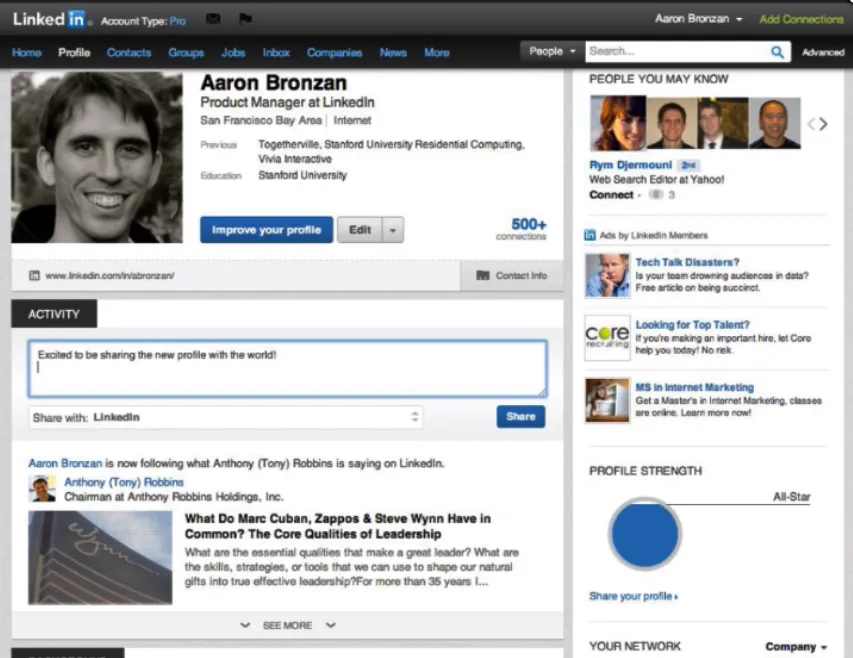 LinkedIn New Profile