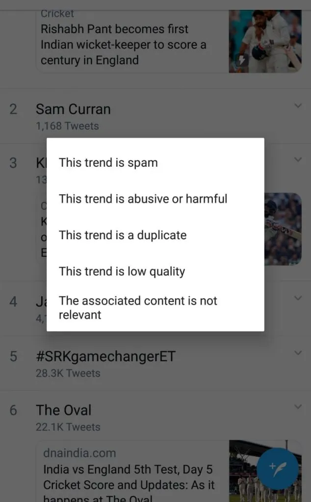 twitter trend