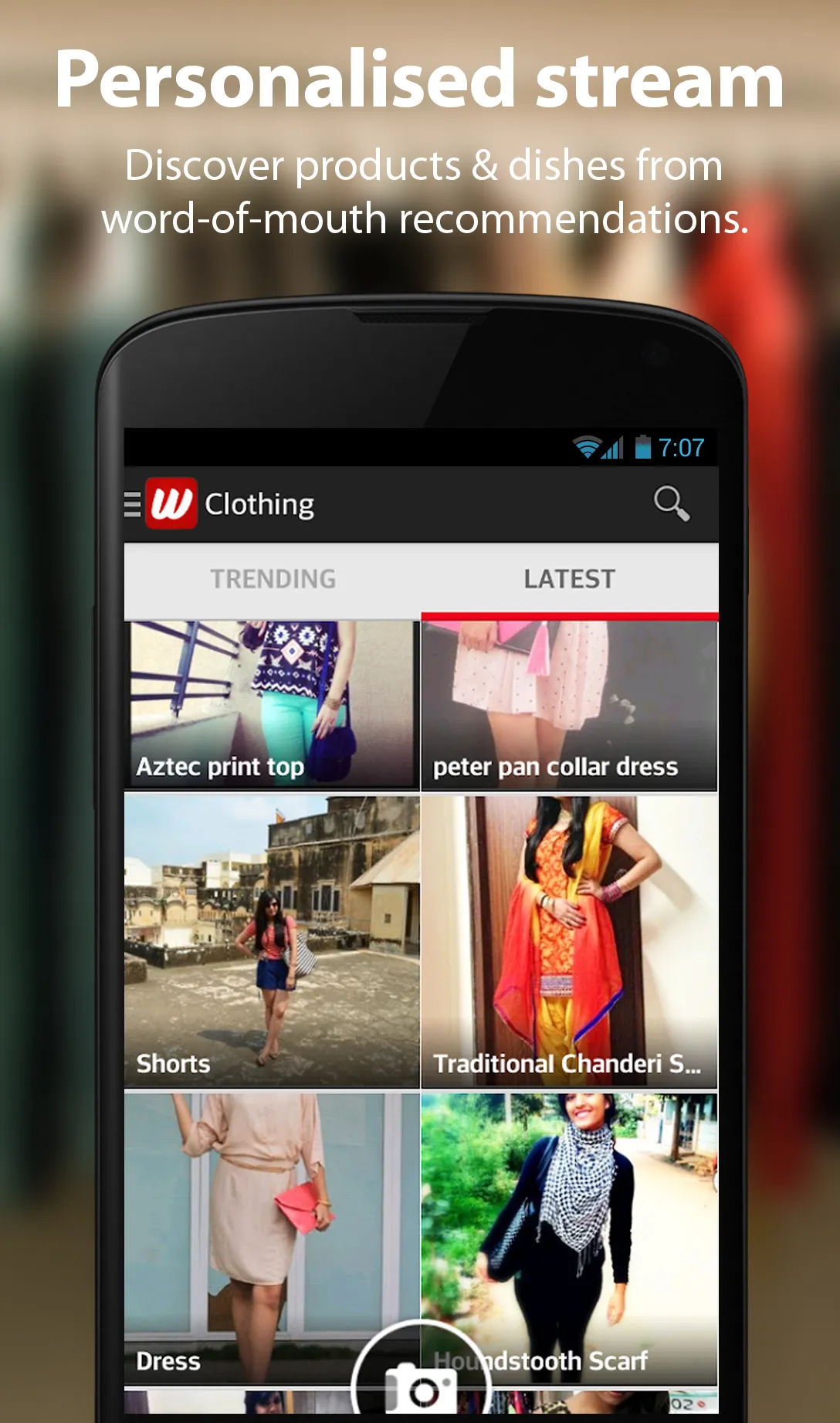 Wooplr for Android Personalised Recommendations Stream -social discovery platform