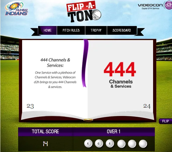 Videocon d2h Flip-A-Ton Facebook app