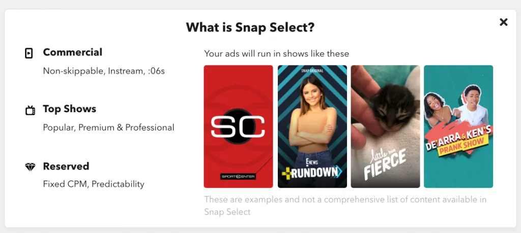 Snapchat Ad Products