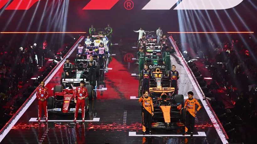 F1 75 launch event in pictures with Hamilton, Verstappen, Norris, Russell  and Leclerc - BBC Sport