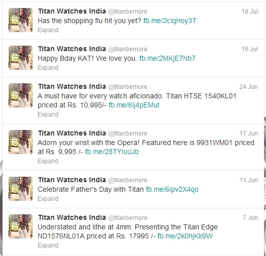 Tweets of Titan