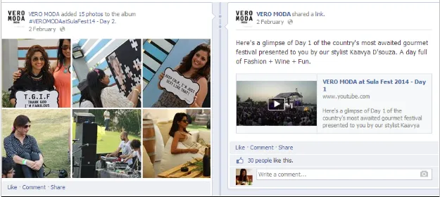 Vero Moda Facebook Post 