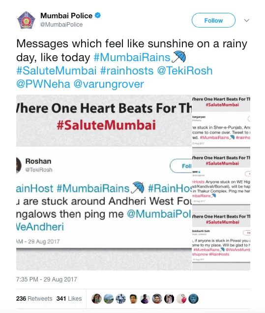 #RainHosts - Mumbai Police