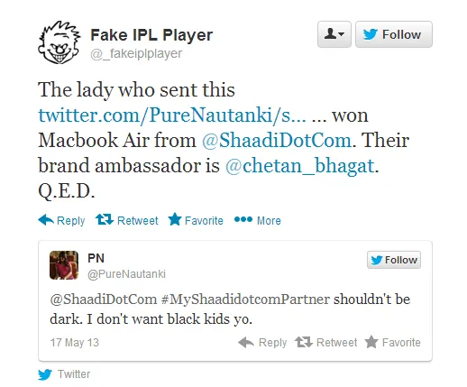 shaadidotcom twitter contest