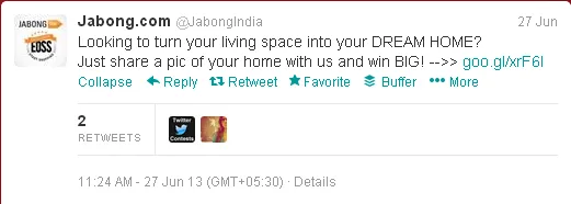 Jabong.com tweets