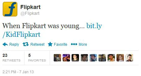 Flipkart tweet