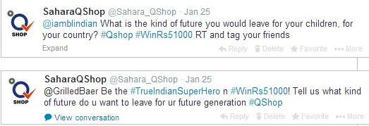 Sahara Q Shop  twitter tweet 