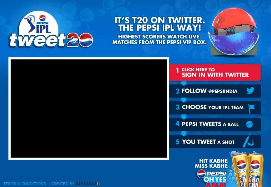 Pepsi IPL Tweet 20