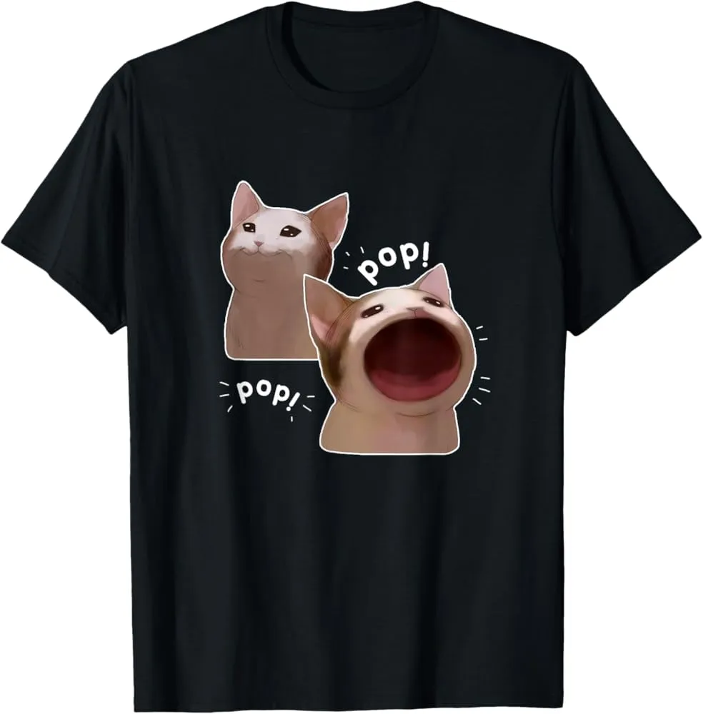 Funny Pop Cat Meme T-Shirt