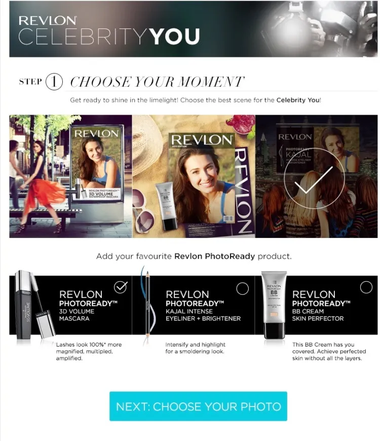 Revlon India CelebrityYou campaign facebook app