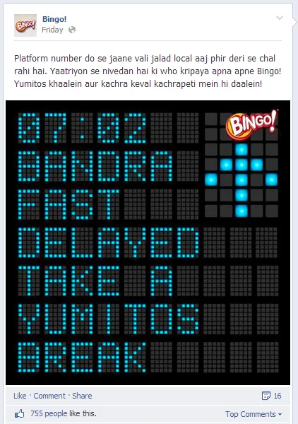 bingo facebook post