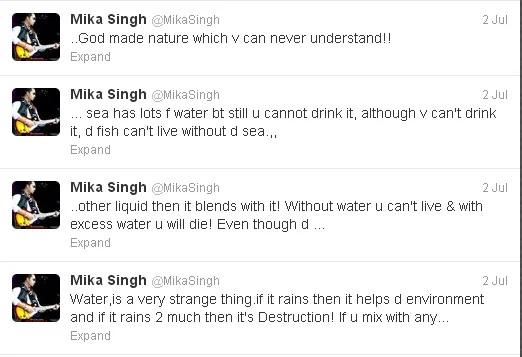 mika singh tweets