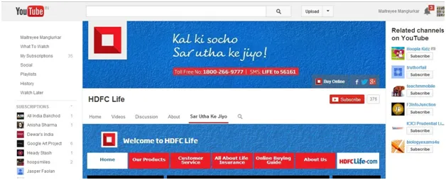 HDFC - youtube