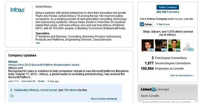 LinkedIn Company Page