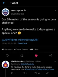 JSW Paints engagement campaign IPL 2020