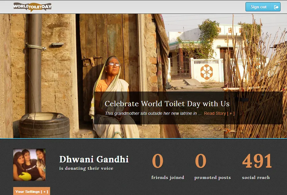 World Toilet Day - Facebook Twitter