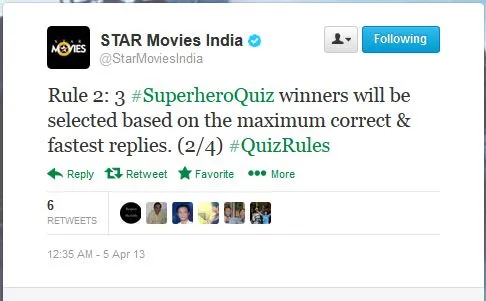 star movies india contest tweet