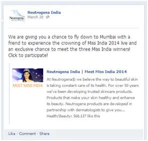 Neutrogena Miss India