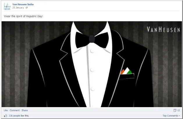 Van Heusen India facebook post 