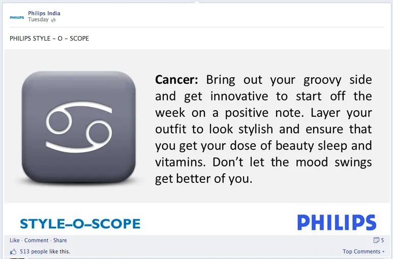 Philips India Facebook Post