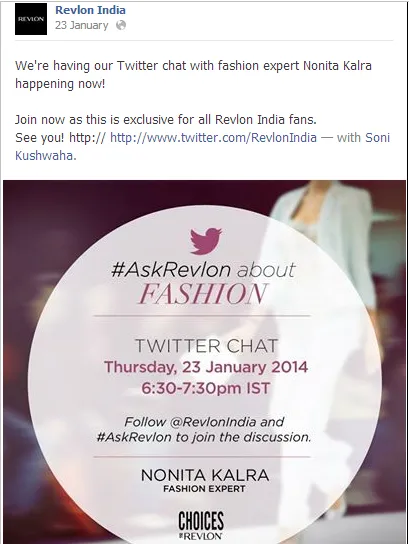 Revlon India Facebook Post 