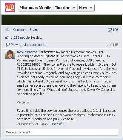 micromax facebook