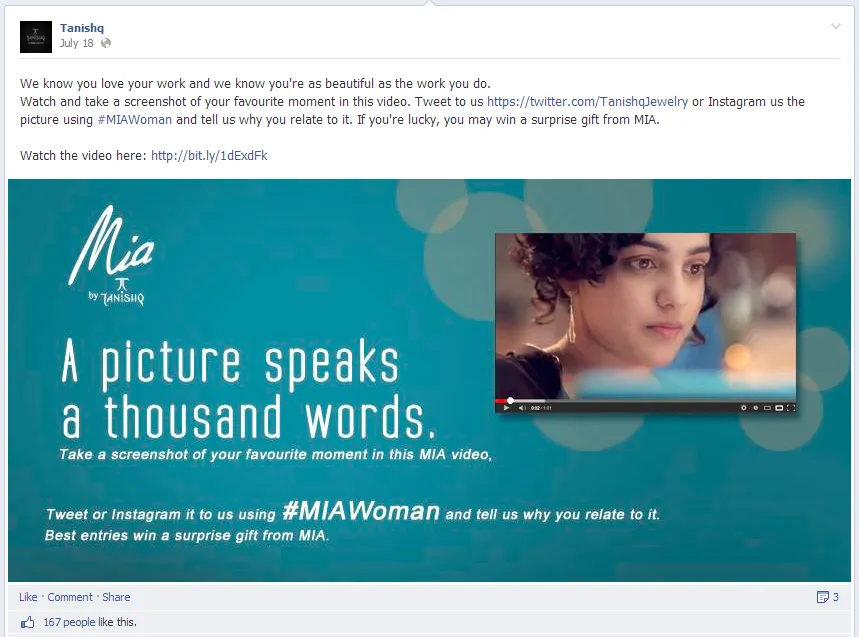 Tanishq Post on Facebook