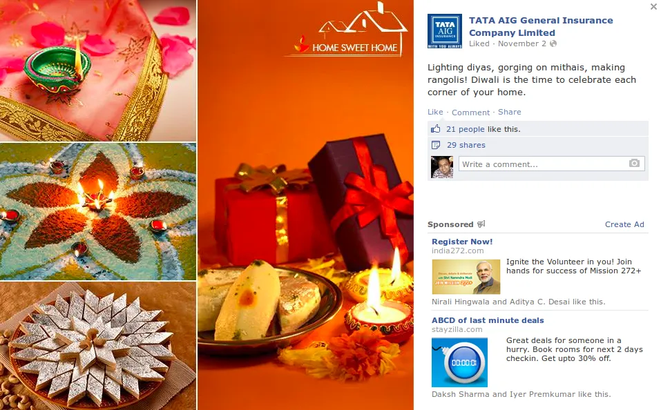 tata aig insurance fb post