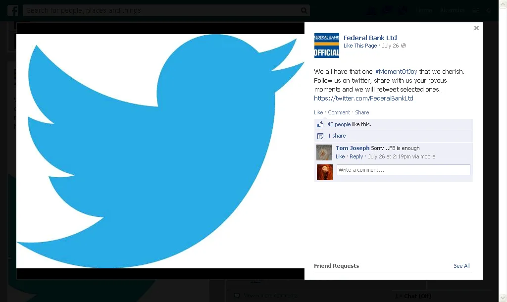 Federal Bank Campaign Twitter Announcement